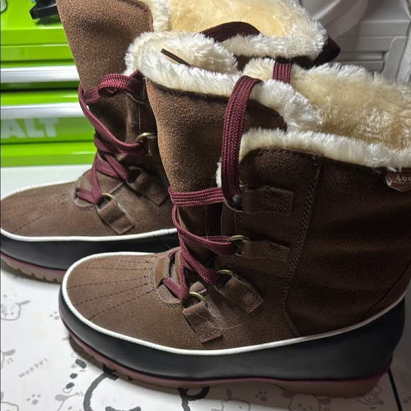 Women's Brown Winter Boots - Picture 4 of 7